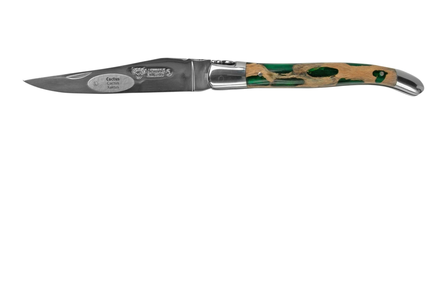 Laguiole En Aubrac Green Cholla Cactus L0212CA9IF Madera De Cactus, Pulida, Laguiole Navaja, 12 Cm