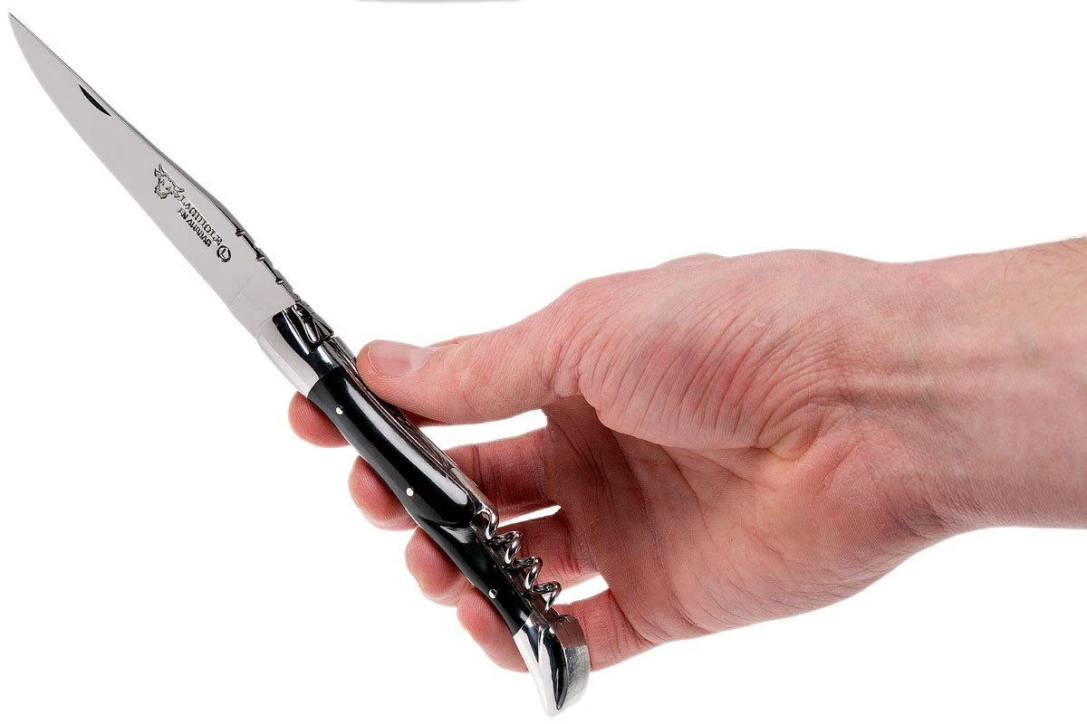 Laguiole En Aubrac 12 Cm Navaja Con Sacacorchos De Cuerno, L0312CPI-SSI1 - Imagen 9