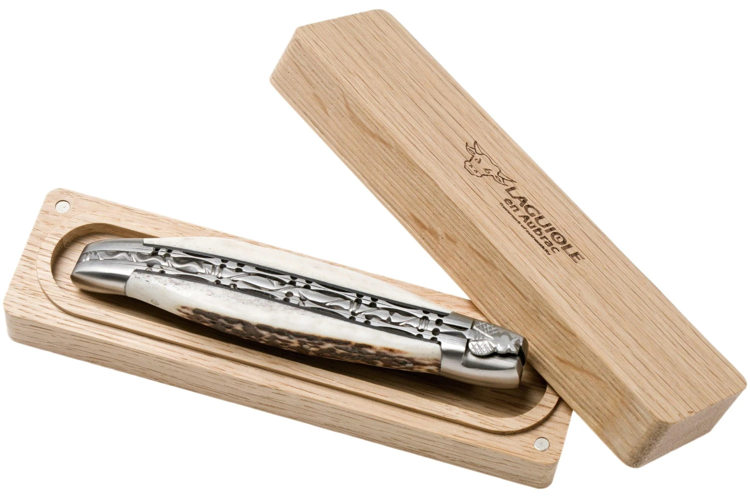 Laguiole En Aubrac 12cm Double Plates, Stag Horn Limado A Mano, L0712BCI/FSB1 - Imagen 9