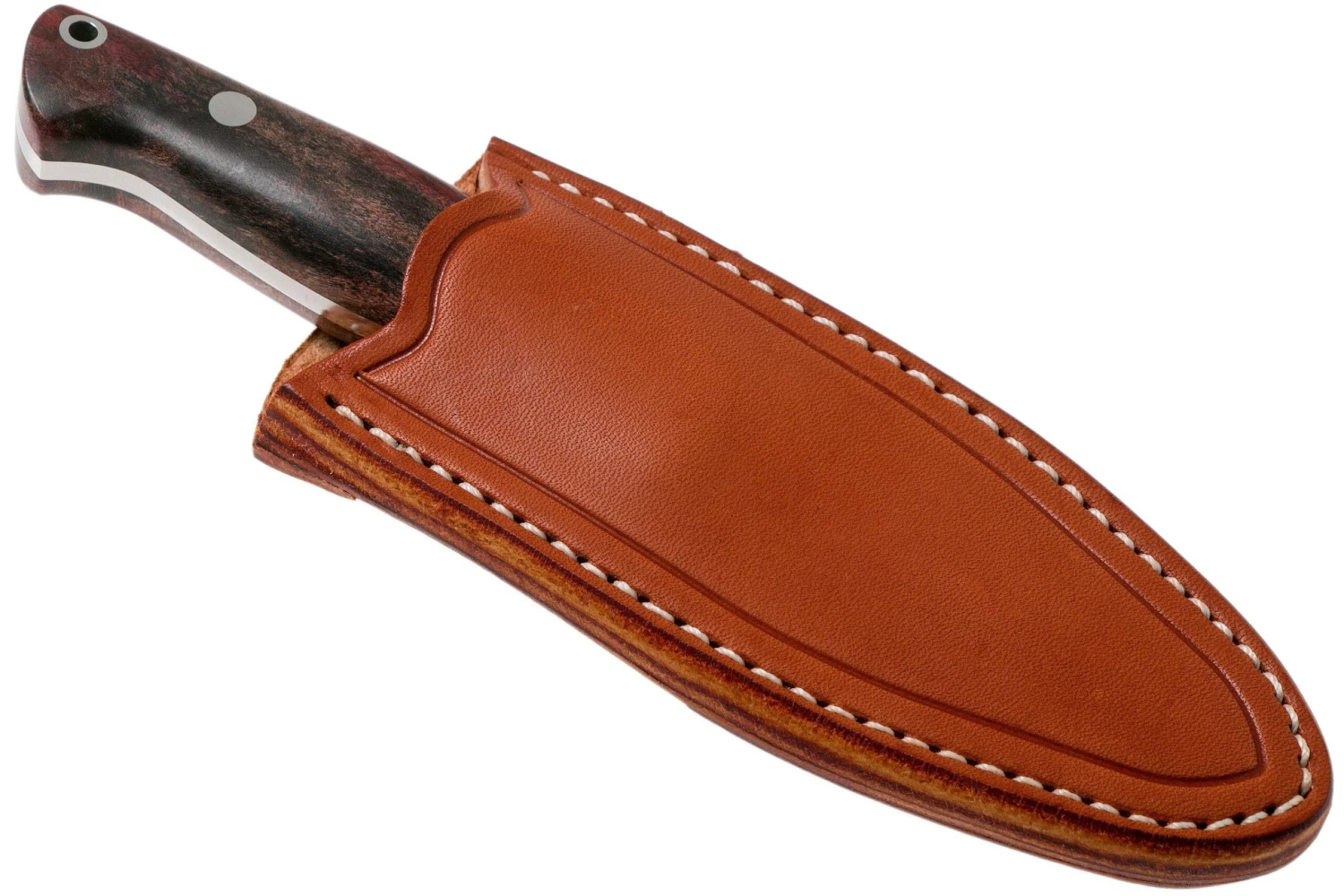 Bark River North Country EDC CPM 154, Red & Black Maple Burl Cuchillo Fijo - Imagen 6