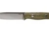 Bark River Aurora A2 Green Canvas Micarta Red Liner, Cuchillo Bushcraft