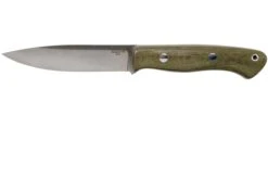 Bark River Aurora A2 Green Canvas Micarta Red Liner, Cuchillo Bushcraft