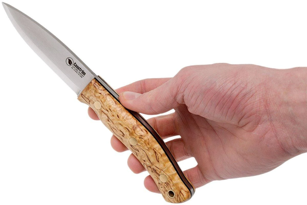 Casström No. 10 Swedish Forest Knife Curly Birch, 14C28N Scandi Grind 13108 - Imagen 6