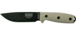 ESEE Model 4 Black Blade 3D Green Canvas Micarta Cuchillo De Supervivencia 4PB-017 Funda Negra + Clip Para Cinturón
