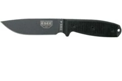 ESEE Model 4 Tactical Gunsmoke, Black Handle 4P-TG-B Con Funda + Clip
