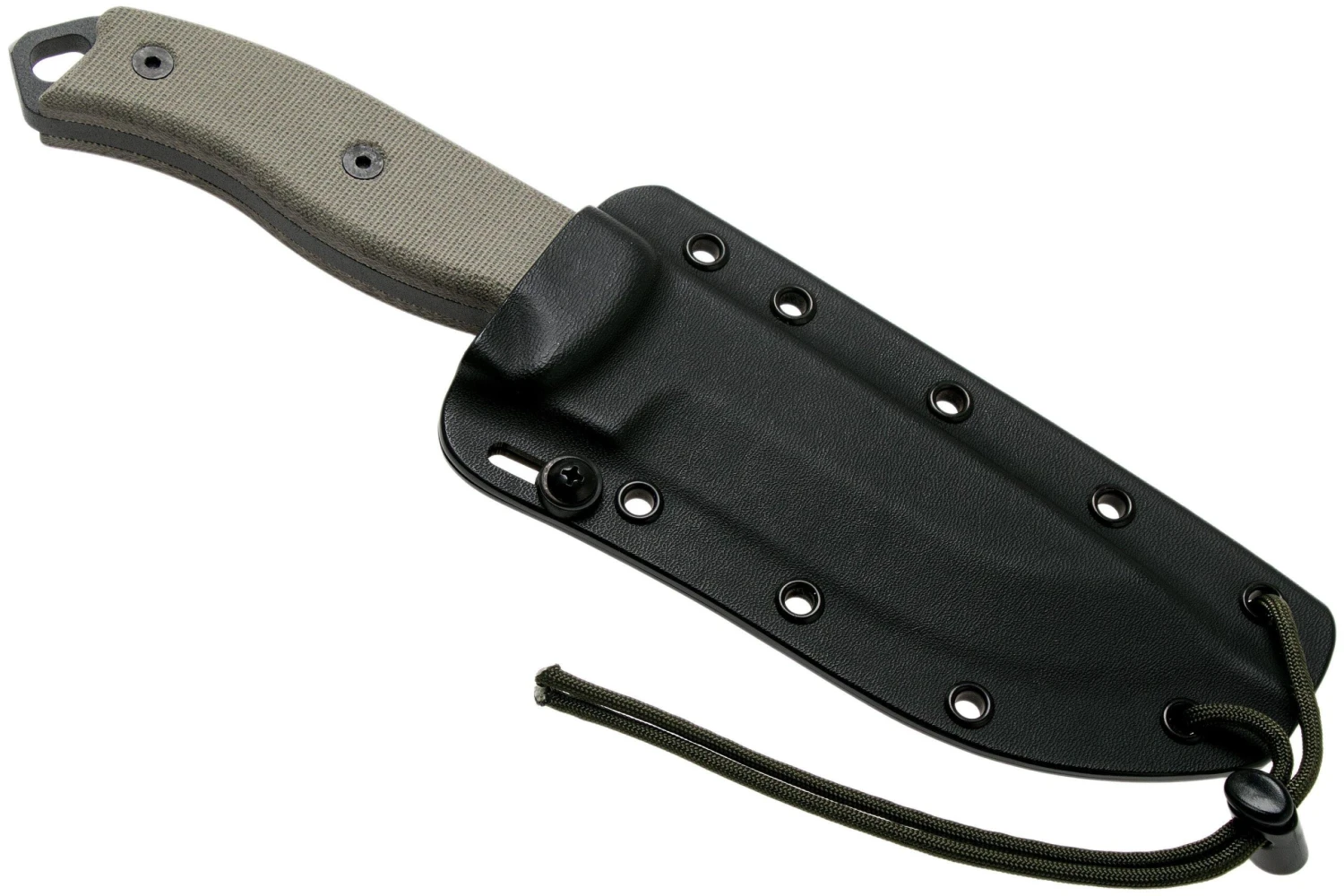 ESEE Model 5 Tactical Gunsmoke, Desert Tan Handle 5P-TG Con Funda Kydex + Clip De Cinturón - Imagen 7