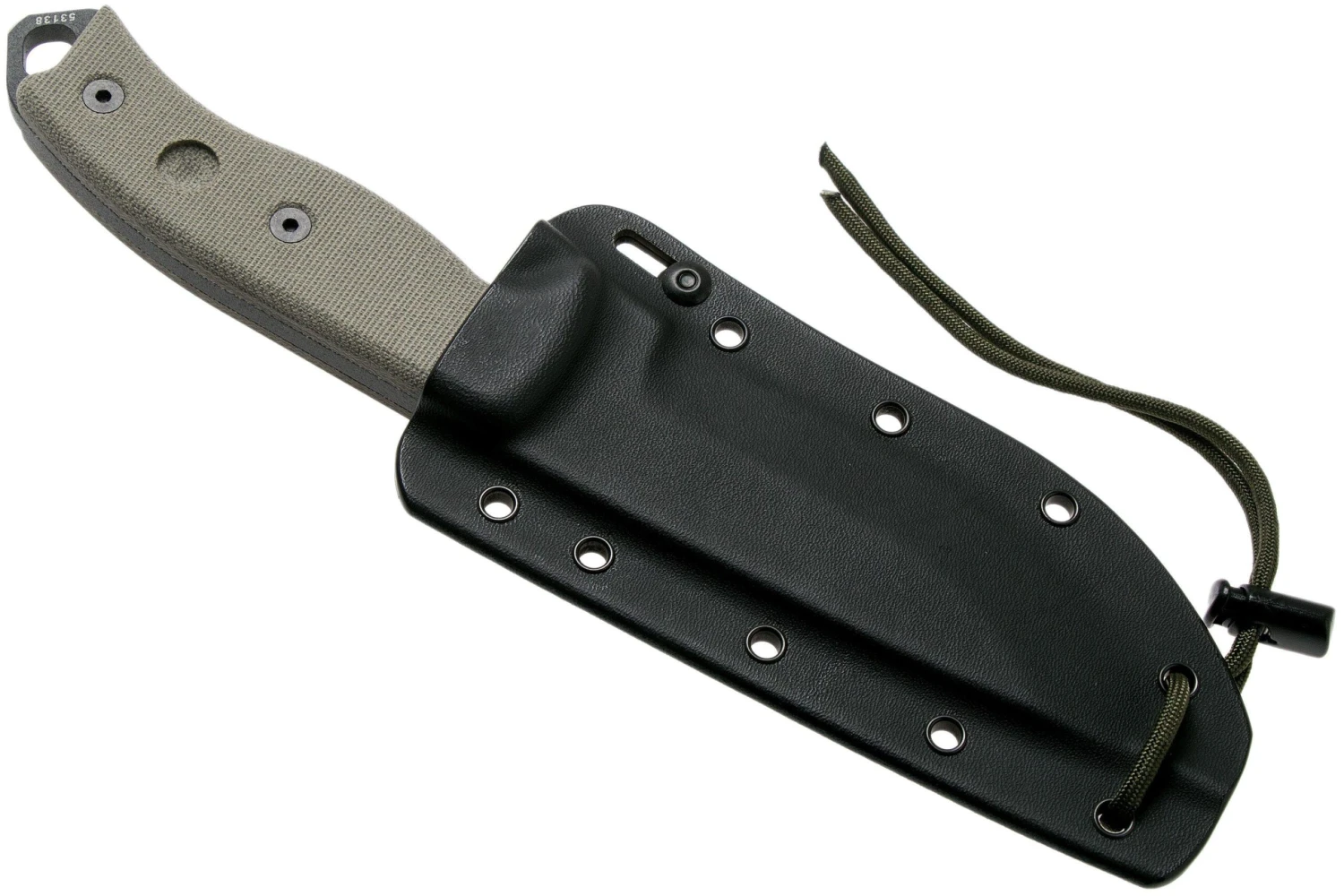 ESEE Model 5 Tactical Gunsmoke, Desert Tan Handle 5P-TG Con Funda Kydex + Clip De Cinturón - Imagen 8