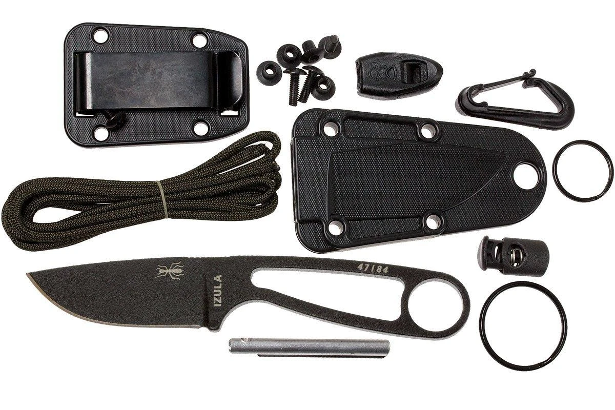 ESEE Izula Black IZULA-B-KIT Kit De Supervivencia Con Funda Y Firesteel
