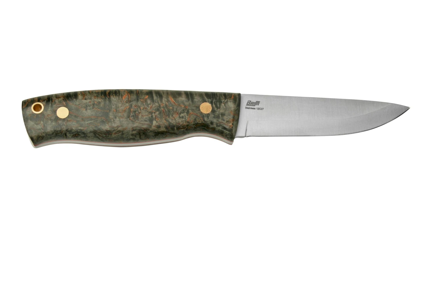 Brisa Trooper 95, 12C27 Scandi, Stabilized Curly Birch Cuchillo Fijo - Imagen 2