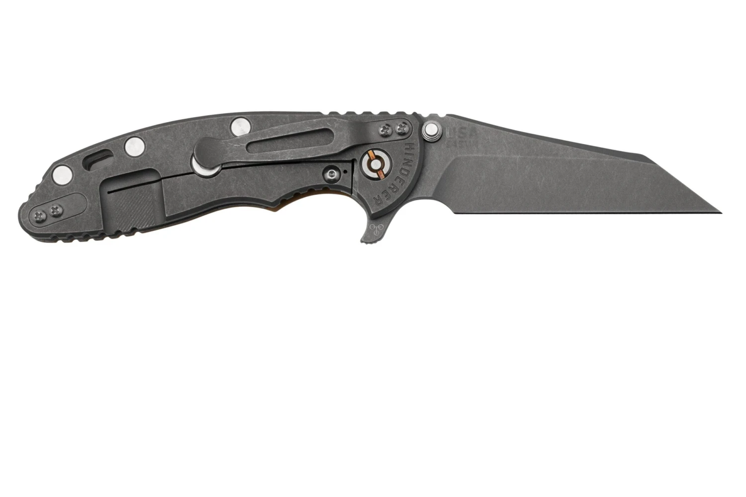 Rick Hinderer XM-18 3.5" Wharncliffe Fatty S45VN, Working Finish Coyote G10 Navaja - Imagen 2