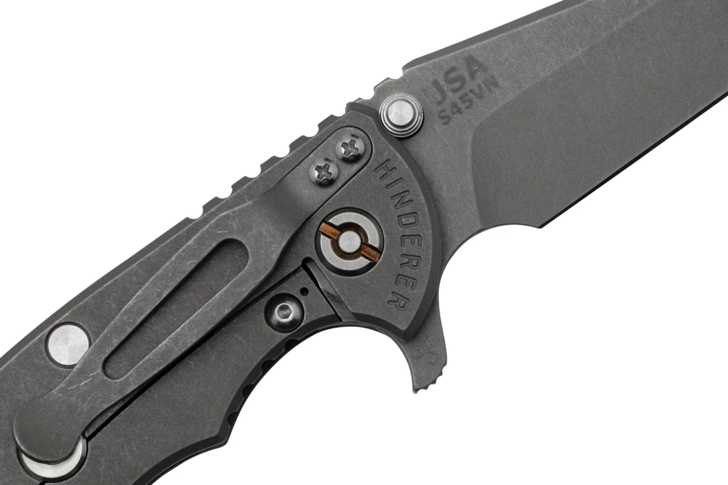 Rick Hinderer XM-18 3.5" Wharncliffe Fatty S45VN, Working Finish Coyote G10 Navaja - Imagen 5