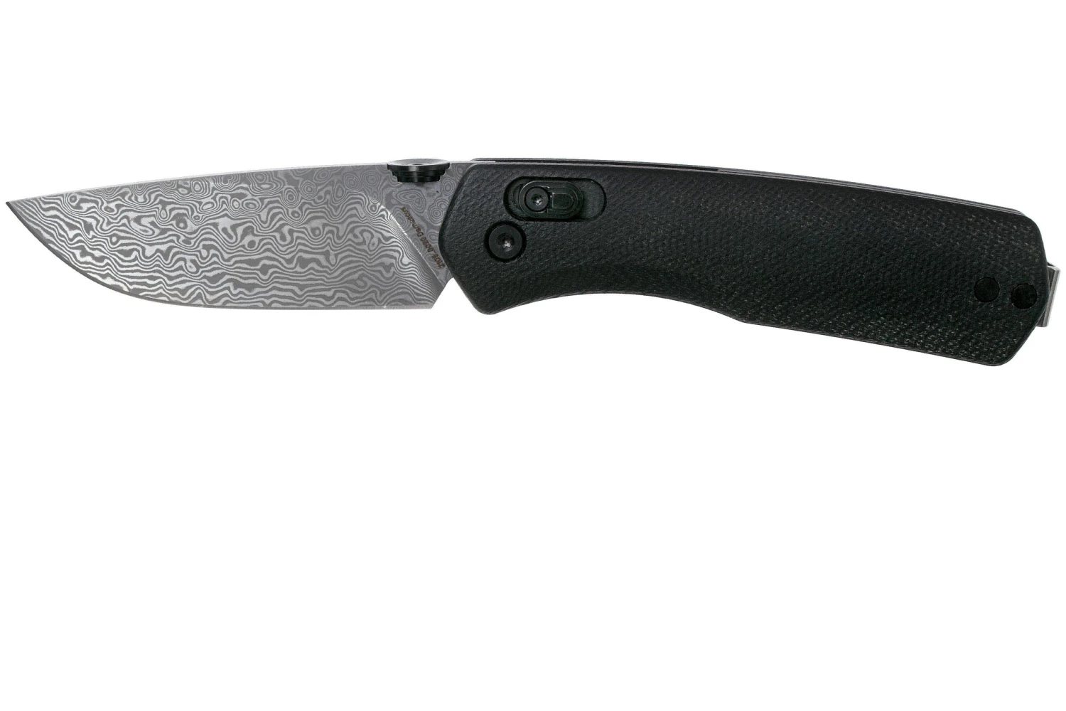 The James Brand The Carter, Black G10, Damascus Navaja KN108147-00