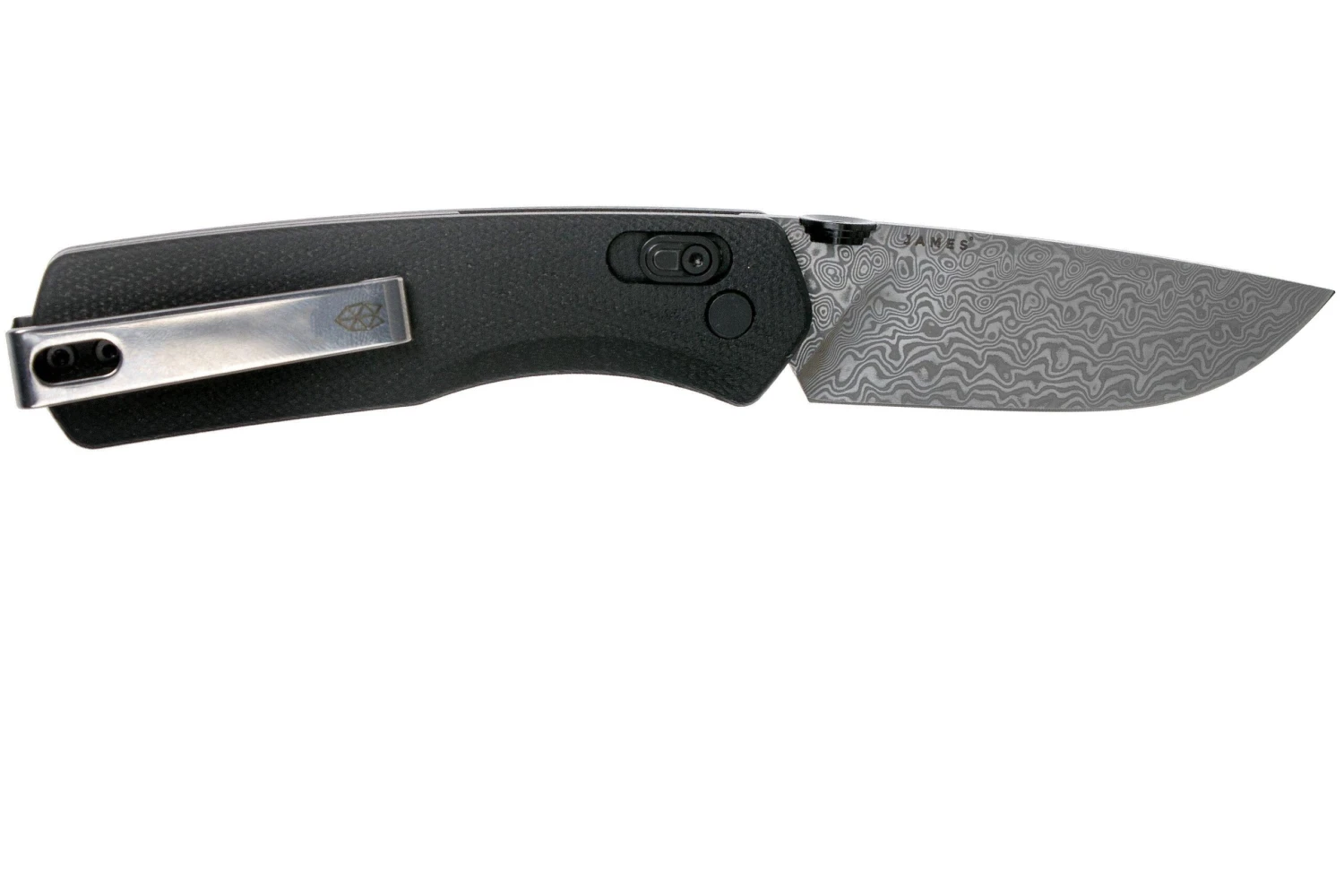 The James Brand The Carter, Black G10, Damascus Navaja KN108147-00 - Imagen 2