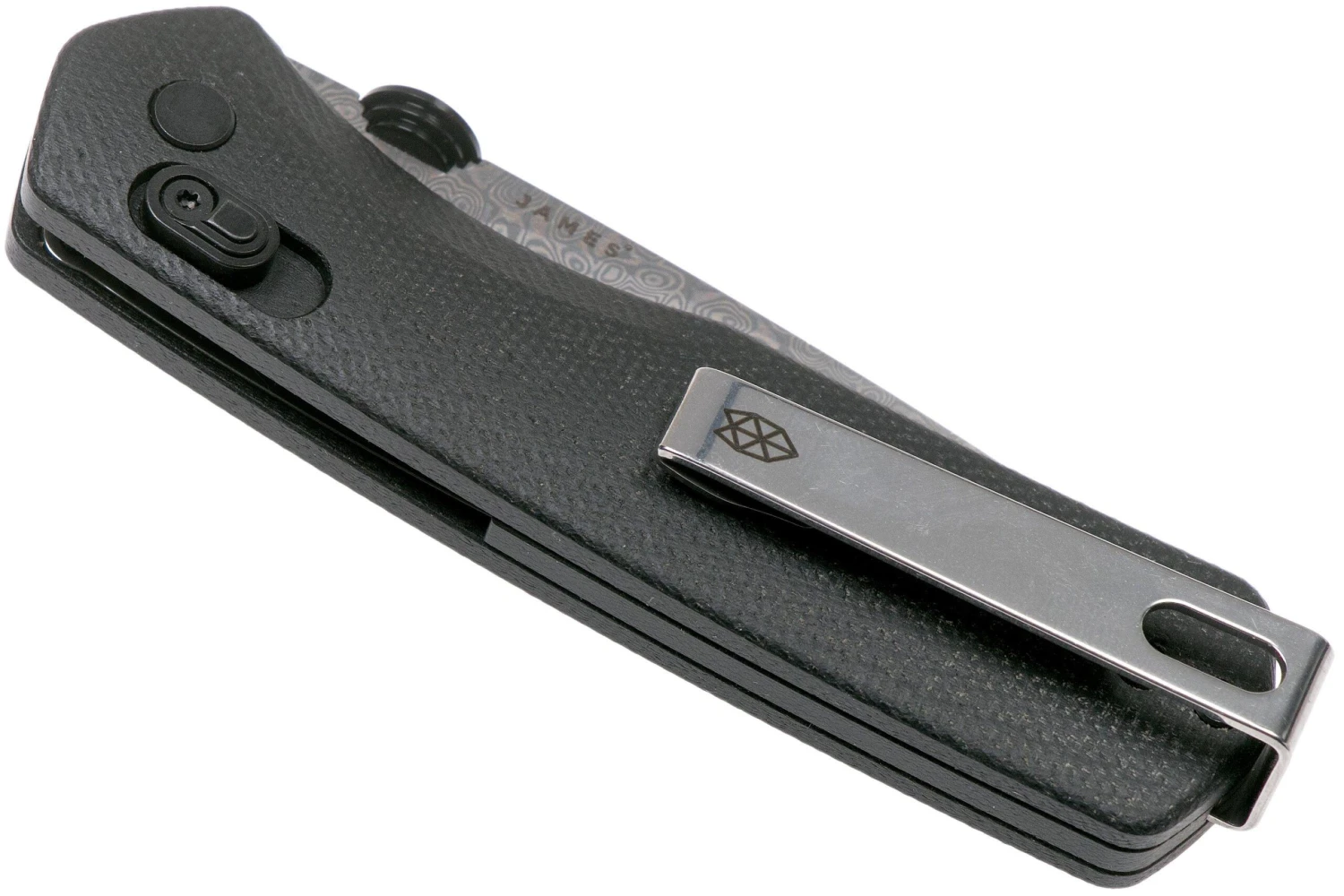 The James Brand The Carter, Black G10, Damascus Navaja KN108147-00 - Imagen 4