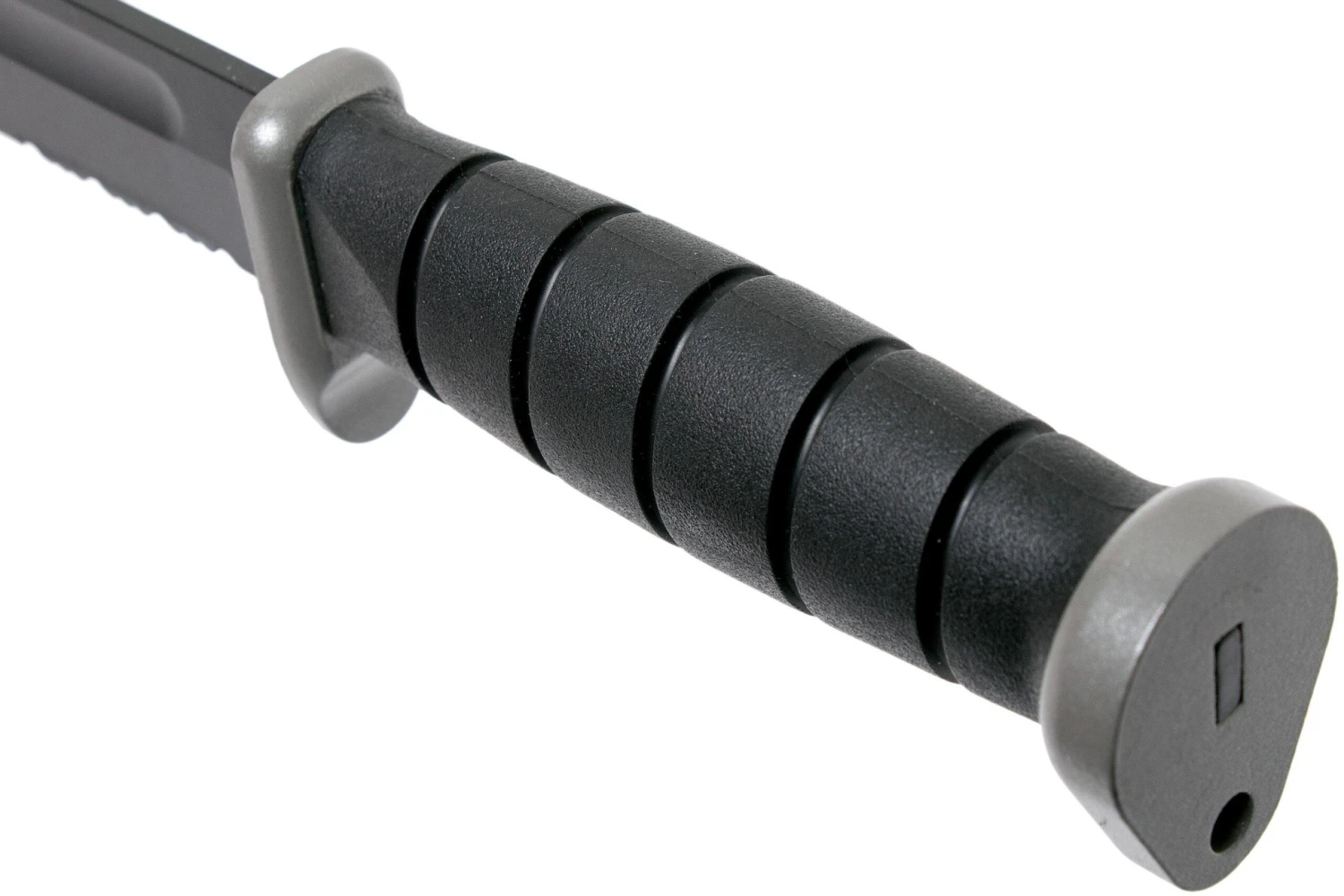 KA-BAR D2 Extreme Fighting Knife 1283, Serrated Blade, Kraton Handle, Funda De Cuero - Imagen 5