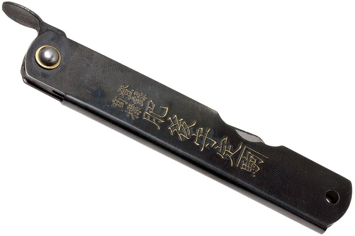 Higonokami Navaja 7,4 Cm KT-HIGO07BL, SK-acero Al Carbono, Negro - Imagen 4