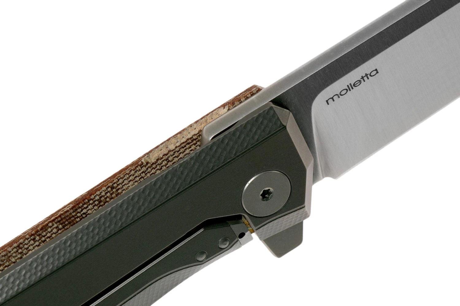 LionSteel Myto MT01-CVN Natural Canvas Micarta Navaja, Molletta Design - Imagen 6