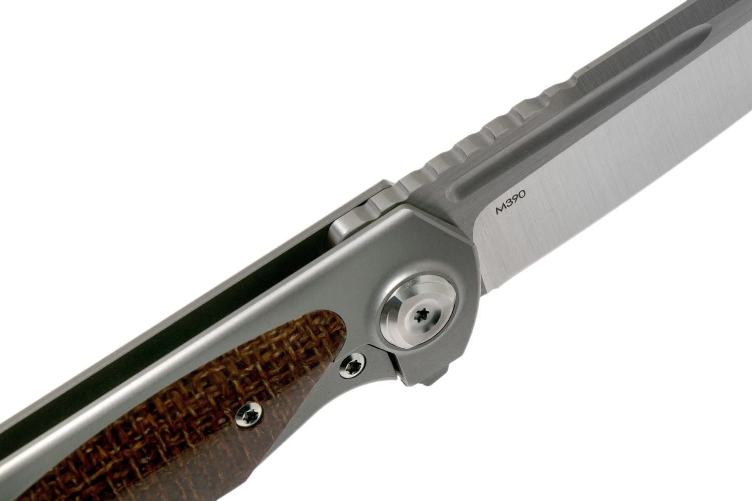 Liong Mah Warrior Two V3 Burlap Micarta Navaja - Imagen 6