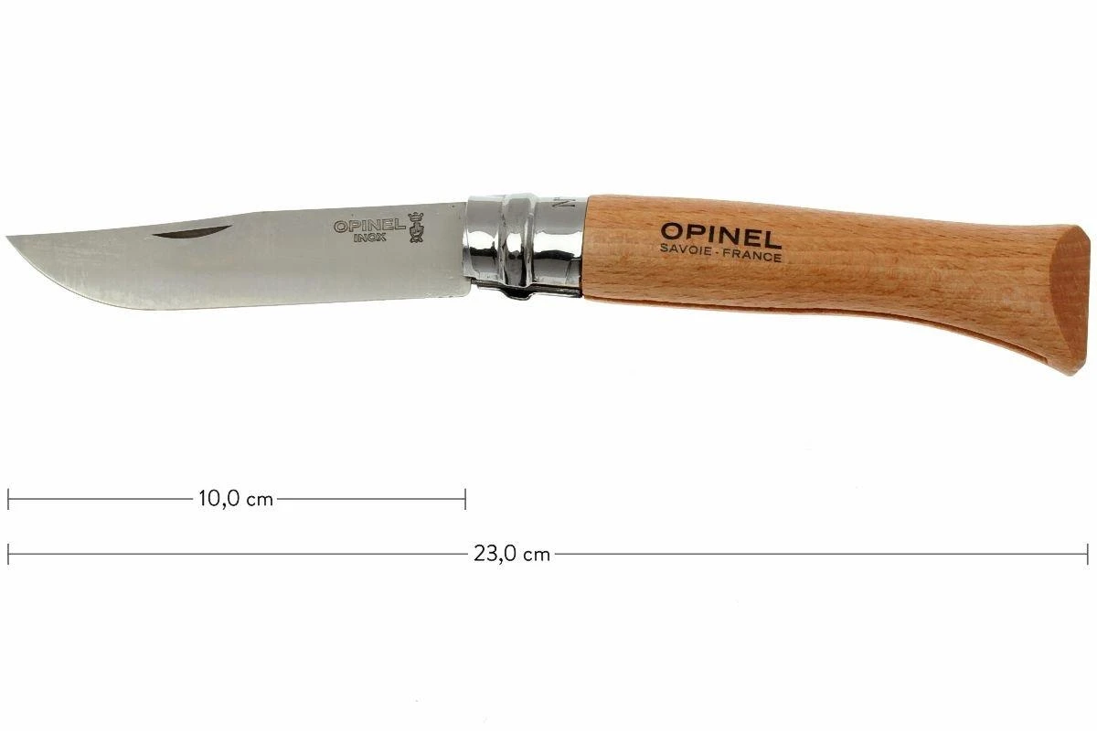 Opinel Navaja No. 10, Acero Inoxidable, 10 Cm