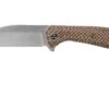 QSP Knife Pelican QS118-A1 Stonewash, Textured Brown Micarta Navaja