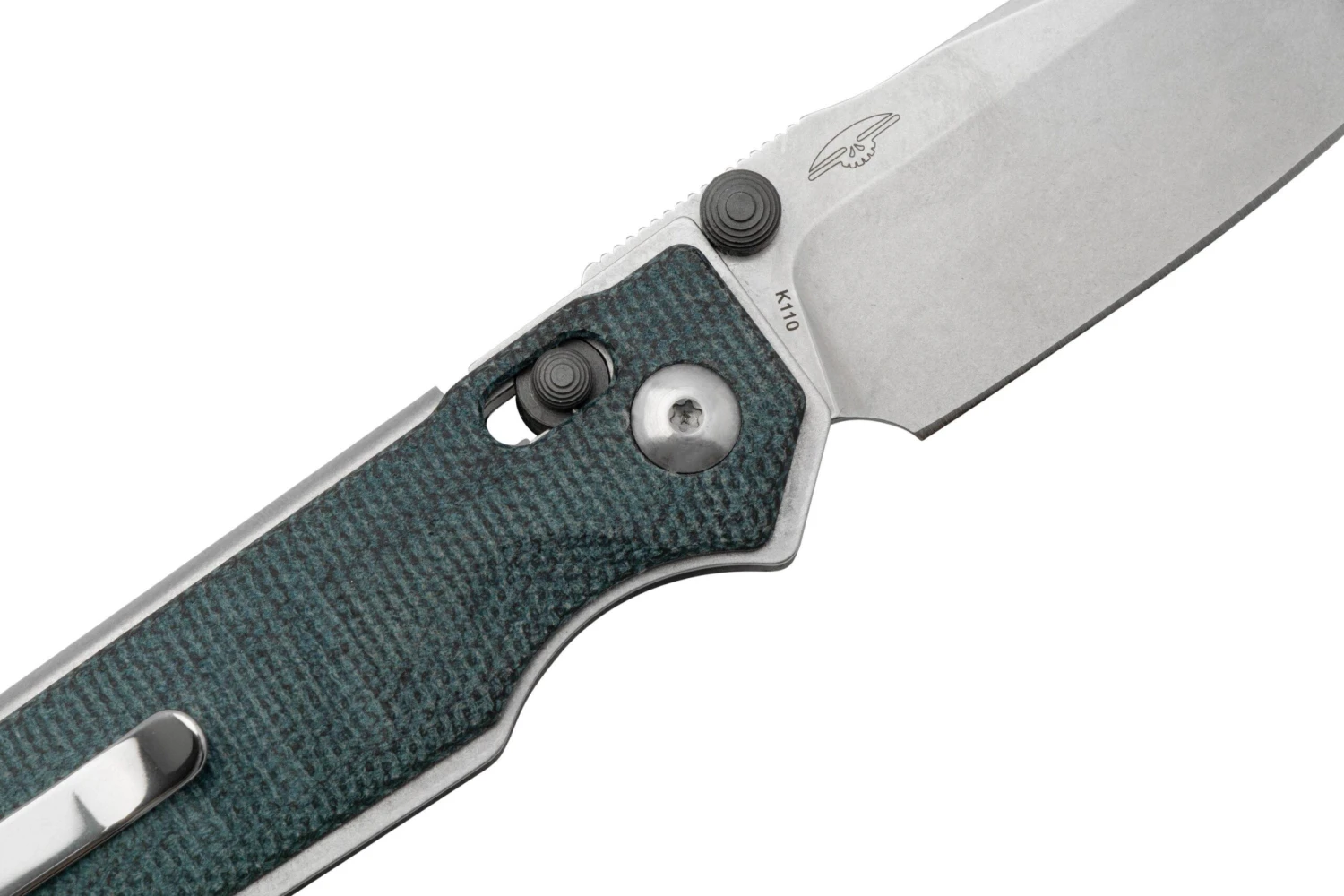 Real Steel Sacra, 7711D Denim Micarta, K110, Navaja - Imagen 5