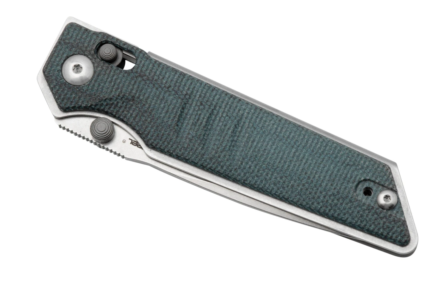 Real Steel Sacra, 7711D Denim Micarta, K110, Navaja - Imagen 6