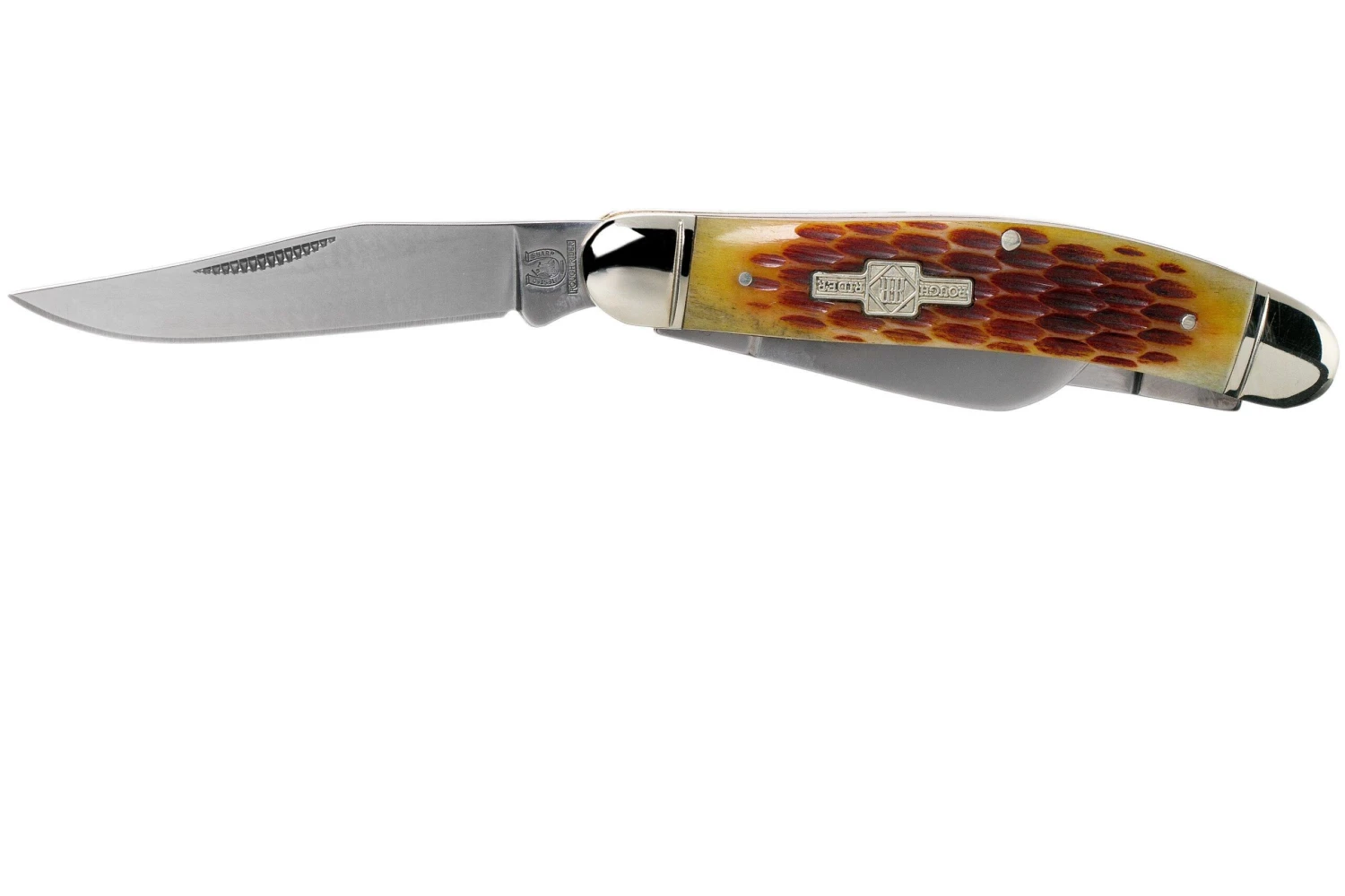 Rough Ryder Sowbelly Stockman Amber Bone RR080 Navaja Slipjoint - Imagen 3