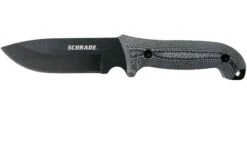 Schrade Frontier 5" Fixed Blade SCHF51M Micarta, 1095 Carbon Steel, Cuchillo Fijo Con Piedra De Afilar Y Yesquero