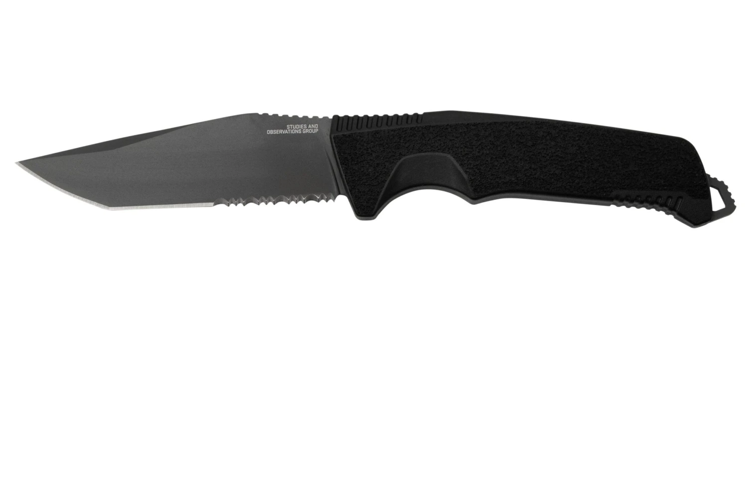 SOG Trident FX 17-12-02-57 Blackout, Partially Serrated, Cuchillo Fijo