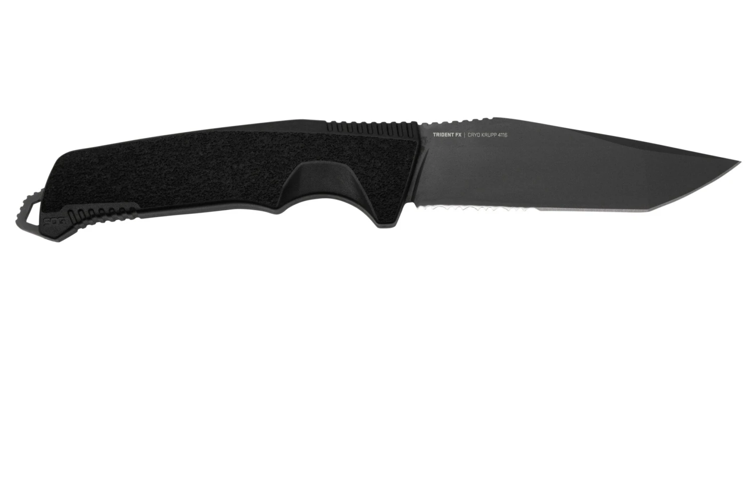 SOG Trident FX 17-12-02-57 Blackout, Partially Serrated, Cuchillo Fijo - Imagen 2
