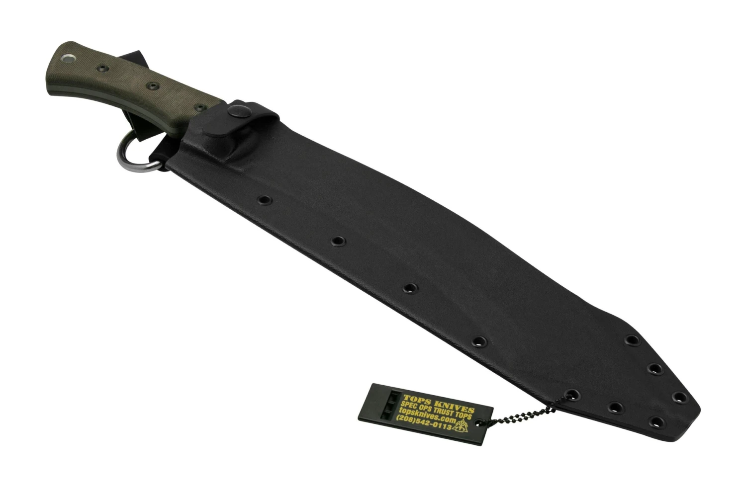 TOPS Knives A-Klub AKLB-02, Green Micarta, Machete, Diseño De Amanda Kaye - Imagen 6