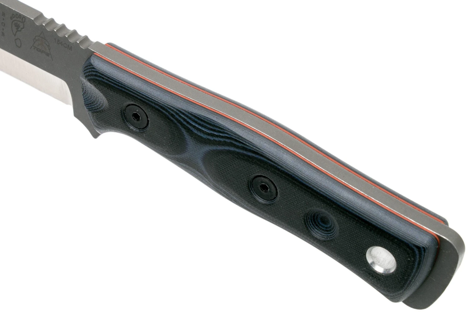 TOPS Knives B.O.B. Fieldcraft154CM Blue/Black Micarta BROS-154-BB Cuchillo Bushcraft - Imagen 5