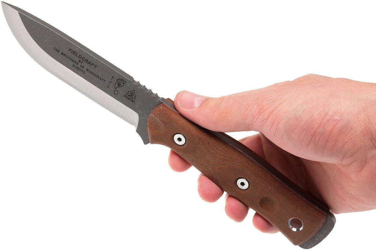 TOPS Knives B.O.B. FieldcraftBrown Micarta, Tumbled Finish BROS-TBF - Imagen 6