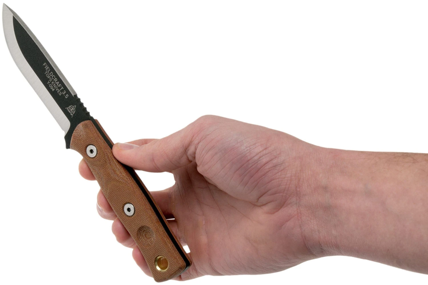 TOPS Knives TOPS Fieldcraft3.5 Mini BROS 90 Degree Spine, Firesteel, Brown Micarta MBROS-01-SF Cuchillo Bushcraft - Imagen 6