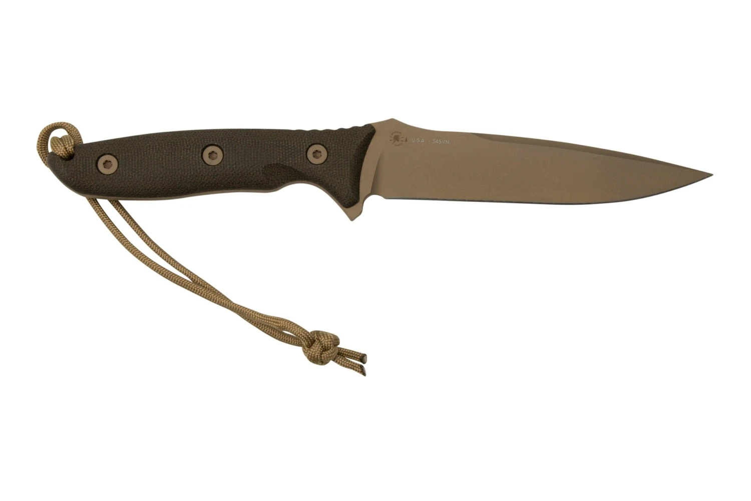 Spartan Blades Moros SB53DEGRNLTN Flat Dark Earth, Green Micarta, Funda Molle-Coyote, Cuchillo De Supervivencia - Imagen 2