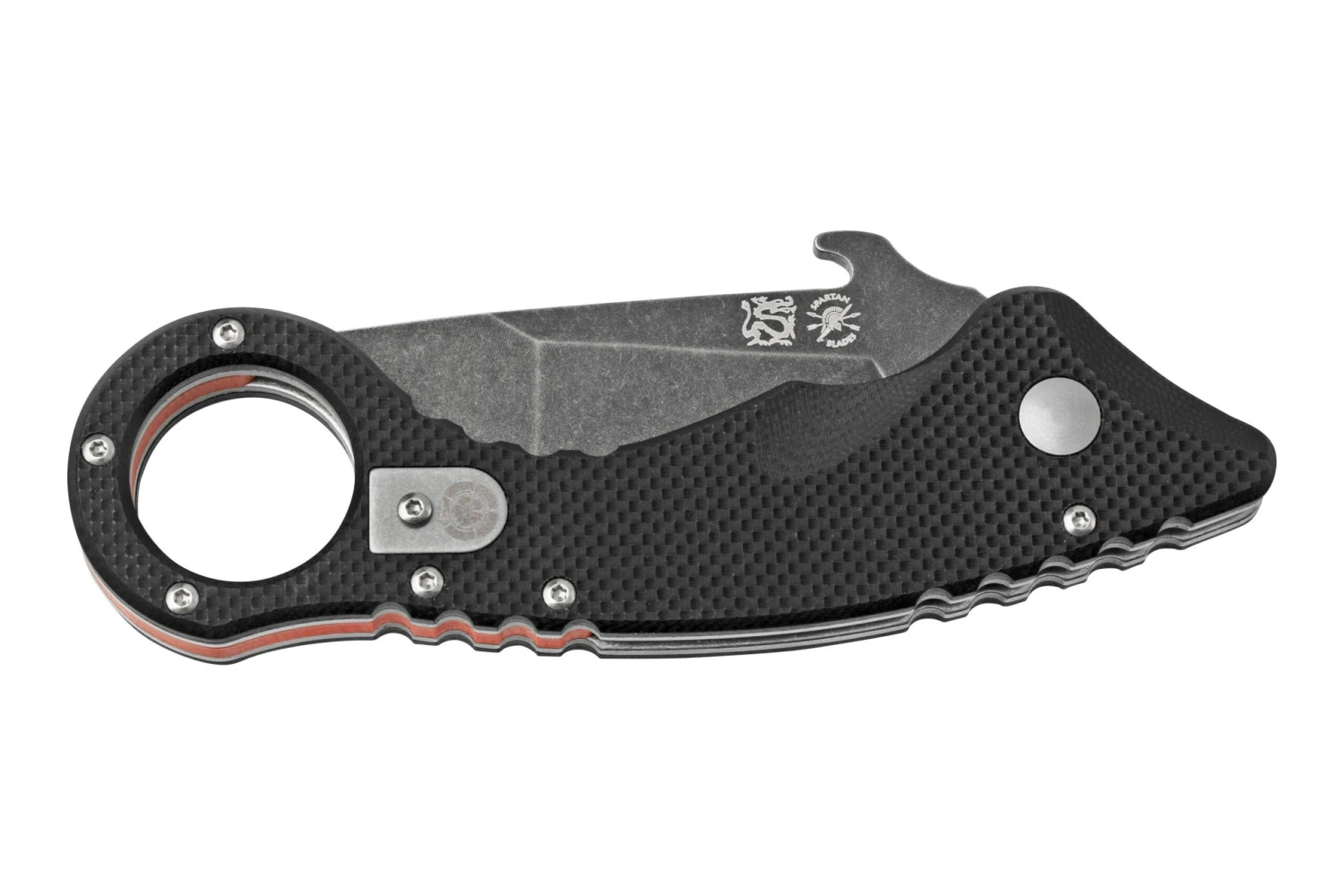 Spartan Blades Ronin Shoto SFBL9BK Black Red G10 Cuchillo Karambit - Imagen 6