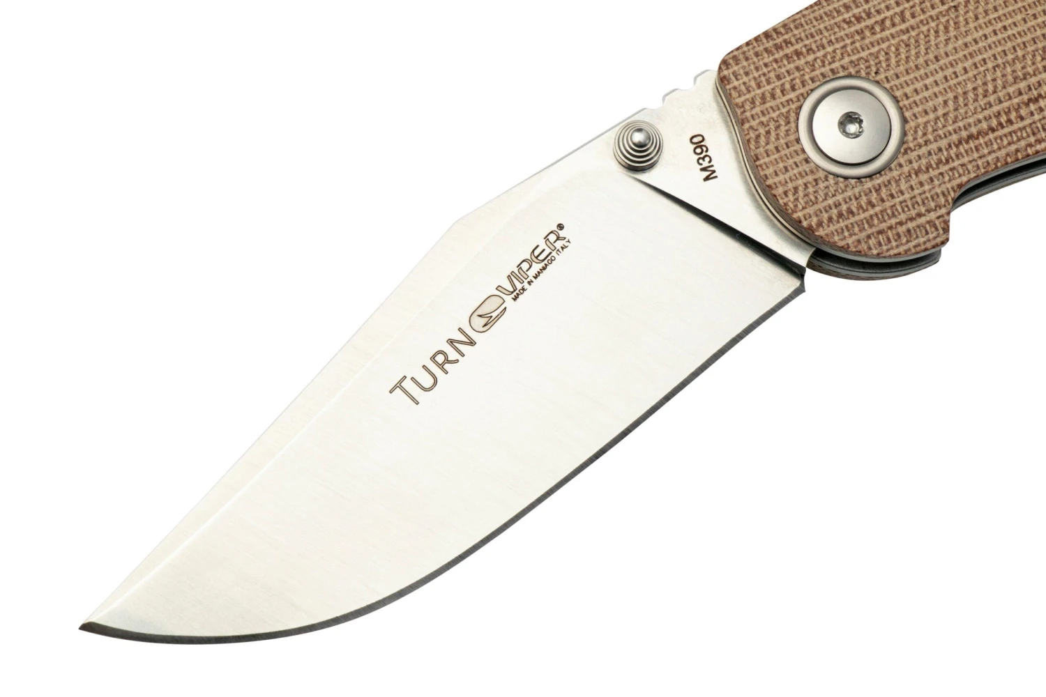 Viper Turn V5988CN Natural Canvas Micarta Navaja, Fabrizio Silvestrelli Design - Imagen 3