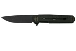 WE Knife Navo Black Canvas Micarta, Blackwashed CPM 20CV WE22026-1 Navaja, Diseño De Ostap Hel
