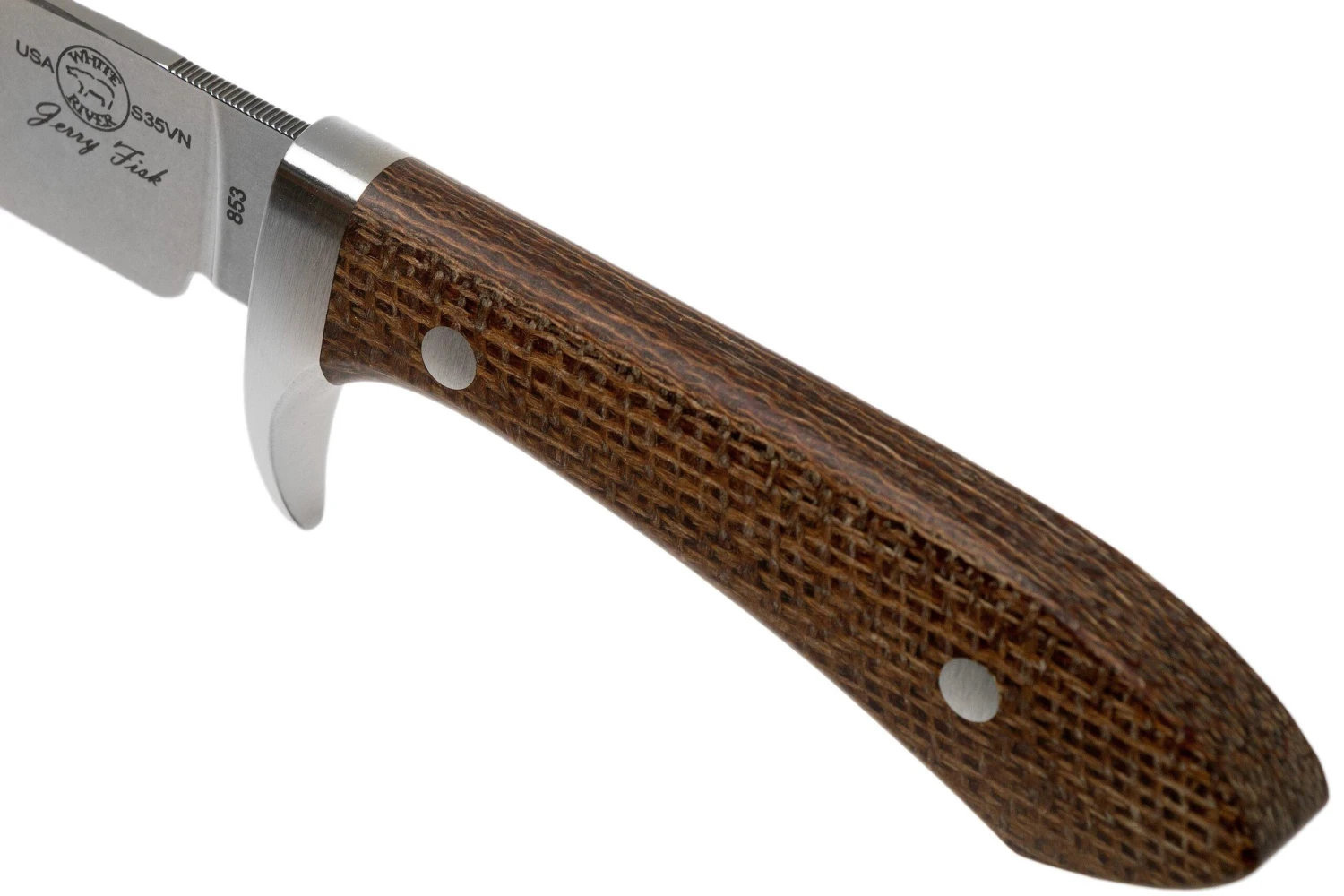 White River Knives Sendero Classic Cuchillo De Caza Natural Burlap Micarta, Jerry Fisk Design - Imagen 5