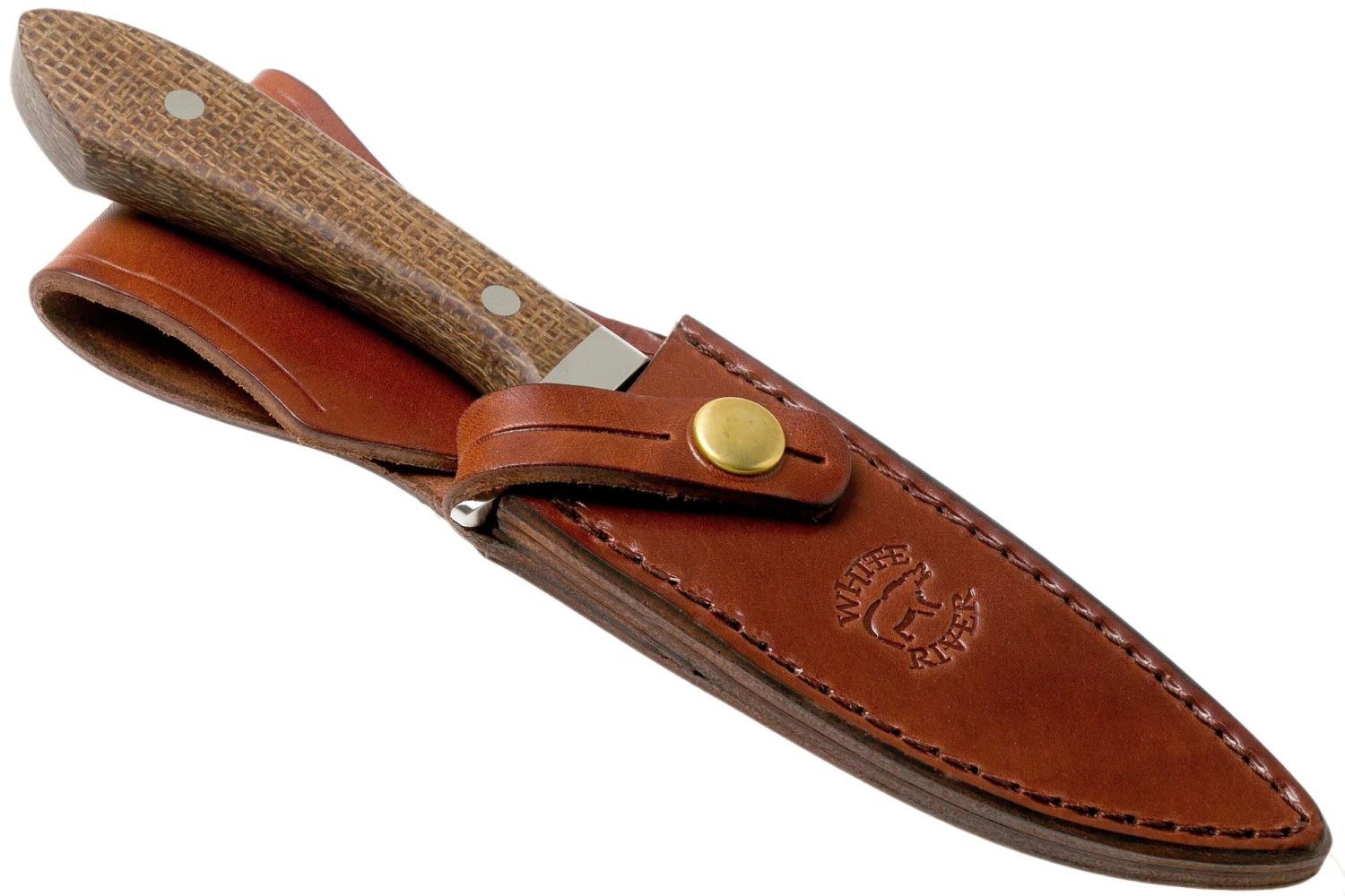White River Knives Sendero Classic Cuchillo De Caza Natural Burlap Micarta, Jerry Fisk Design - Imagen 6