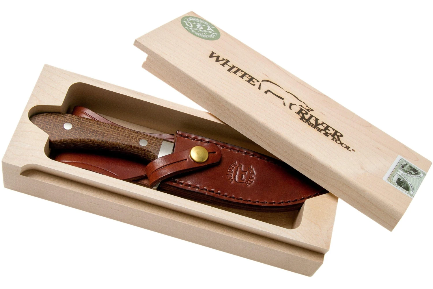 White River Knives Sendero Classic Cuchillo De Caza Natural Burlap Micarta, Jerry Fisk Design - Imagen 8